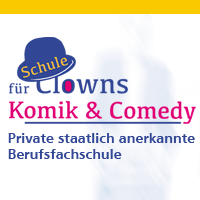 Logo Schule für Clowns, Komik und Comedy